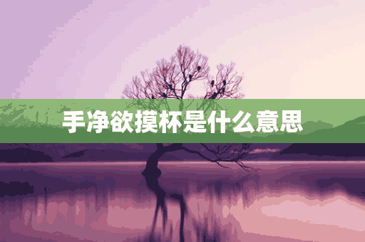 手净欲摸杯是什么意思